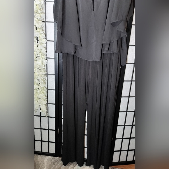 MSK Side-Draped Cold-Shoulder Jumpsuit Black Size 3XL - Picture 9 of 10